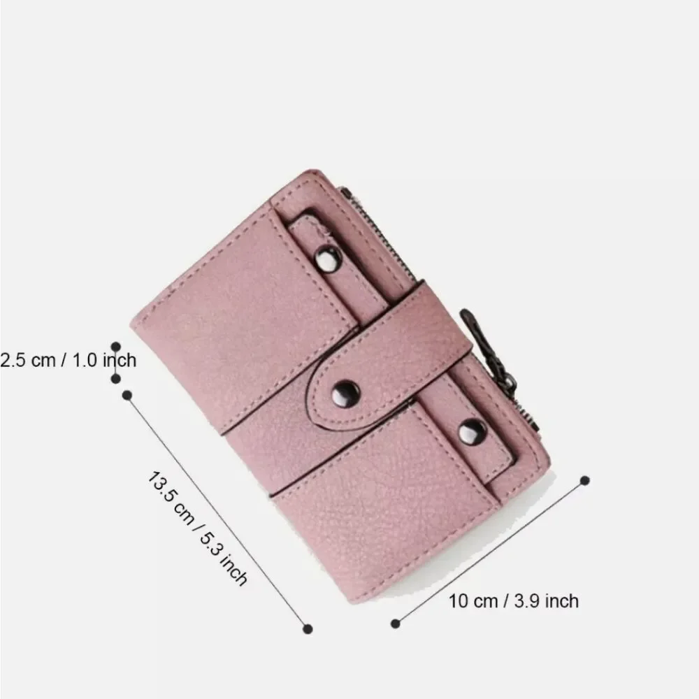 Women Ladies Small PU Leather Bifold Wallet ID Card Holder Purse Clutch Handbag